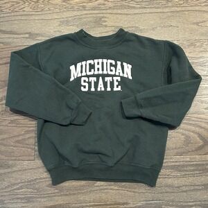 Vintage 90s MSU Michigan State Spartan Crewneck Sweatshirt Youth Medium (sz 6-7)